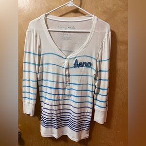 Aeropostale 3/4 Sleeve Shirt Good Condition Size X-Large